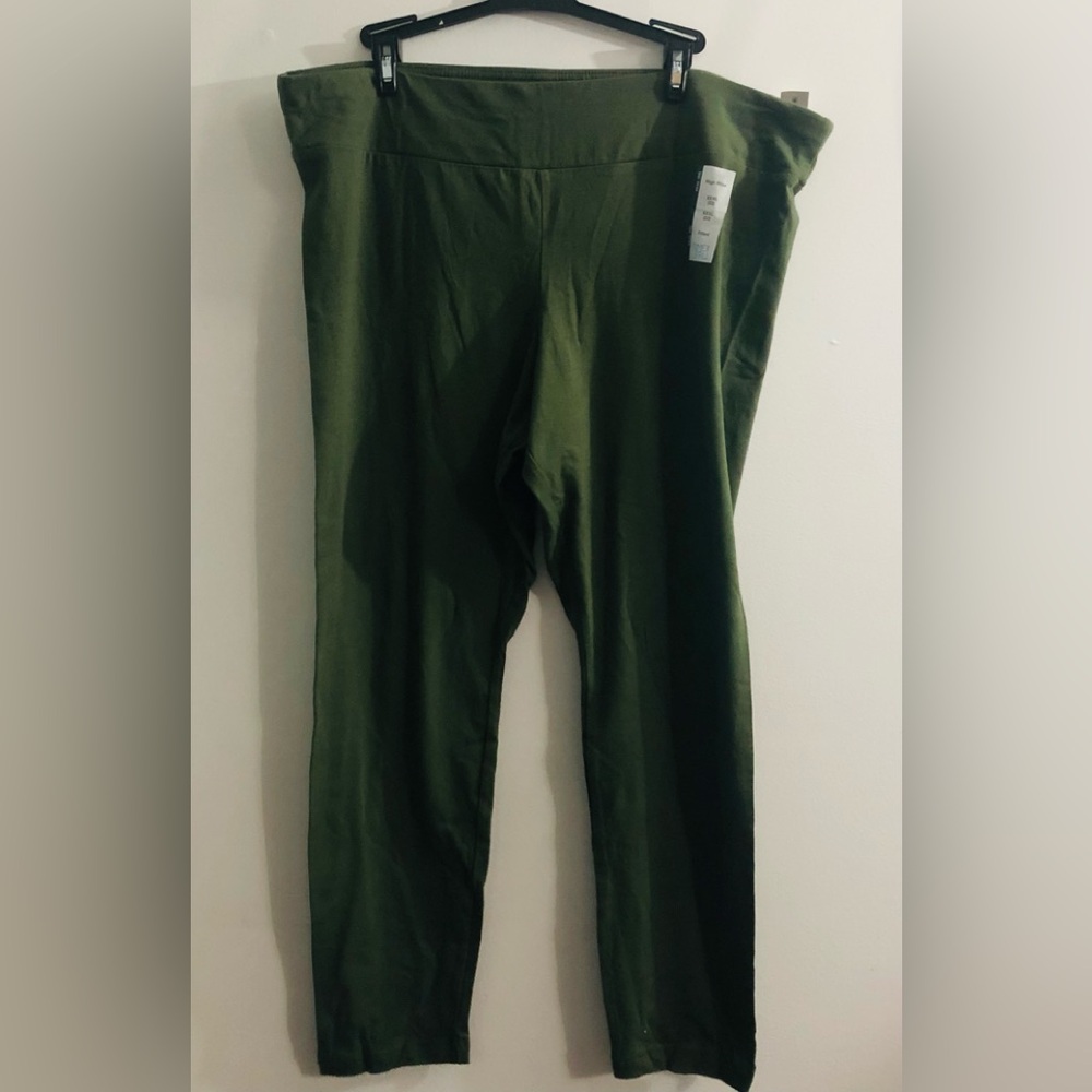 Women’s high rise leggings super soft pull on green. XXXL(22)